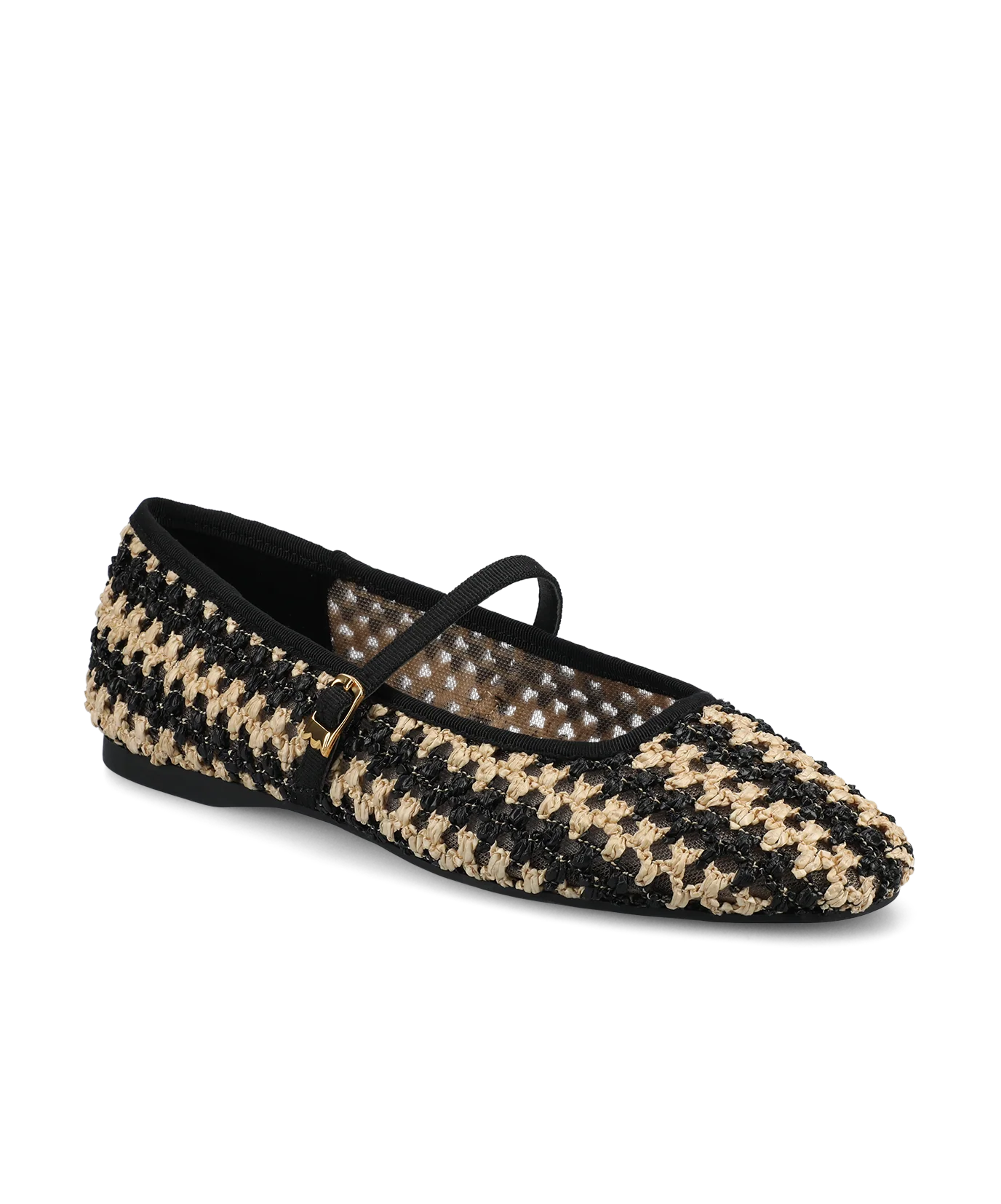 The Hummingbird Mary Jane - Black/Natural Openweave